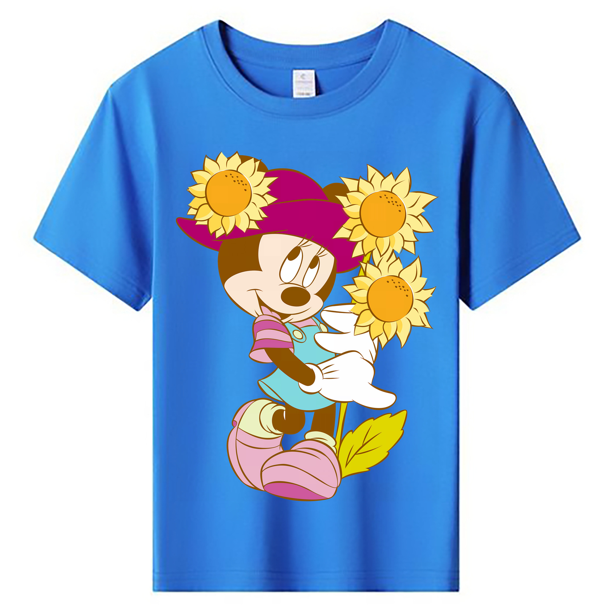 （画像用） ミッキーマウス Mickey Mouse 綿100％キッズTシャツ（フロントプリント）